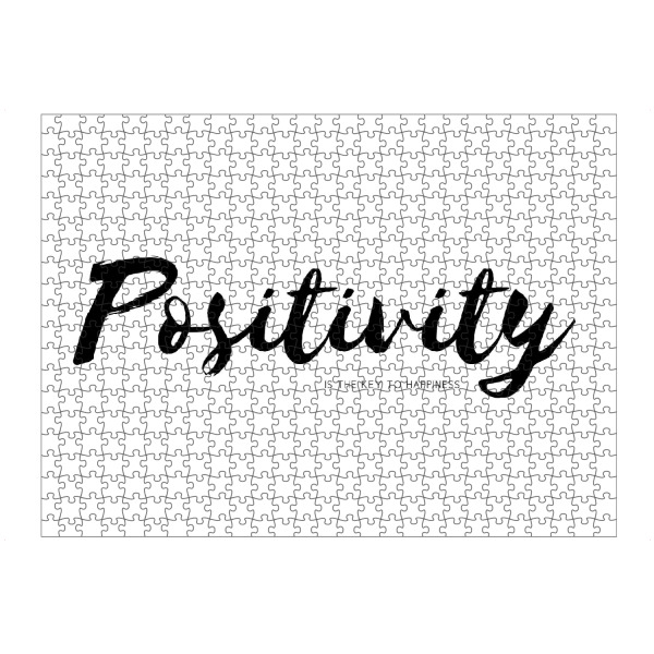 Puzzle Ravensburger "Positivity" artboxONE - Typografie,Schwarzweiß