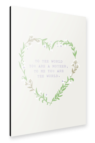 Alu-Dibond "You are the world" 30x20 cm artboxONE