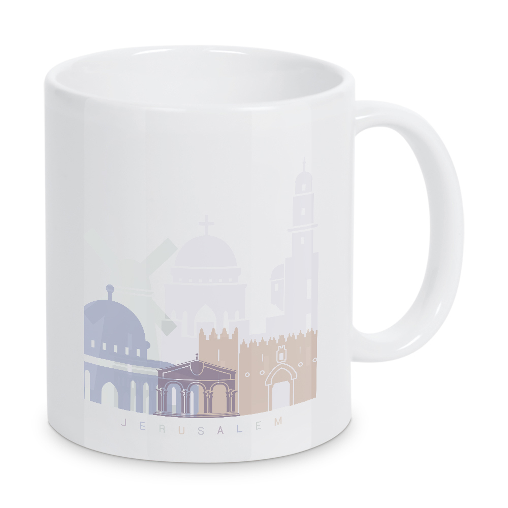 Tasse "JERUSALEM SKYLINE PASTELL" artboxONE - Städte,Architektur