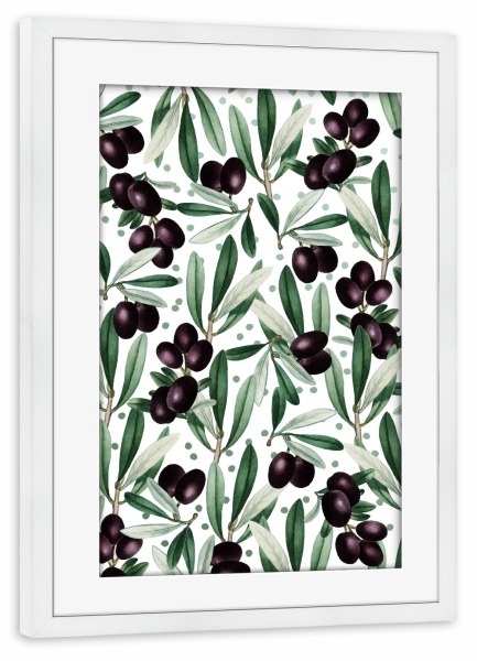 Poster mit Rahmen weiß "Sour Grapes V2" artboxONE - Natur,Essen & Trinken