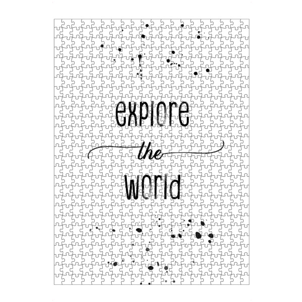 Puzzle Ravensburger "Explore the world 4" artboxONE - Typografie,Reise,Schwarzweiß,Sport / Motivation