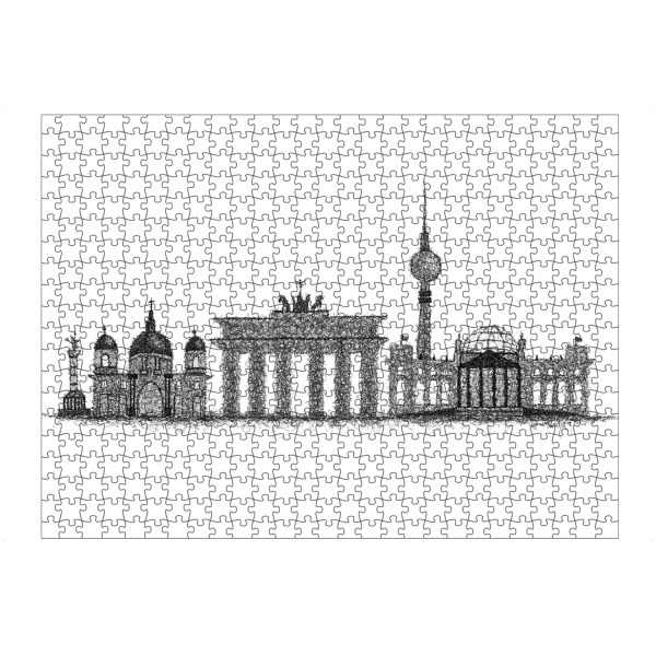 Puzzle Ravensburger "Skyline Berlin" artboxONE - Städte,Städte / Berlin,Schwarzweiß