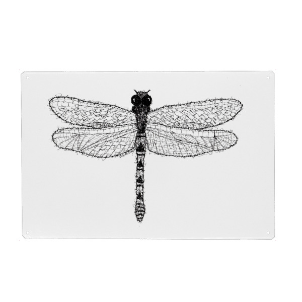 Holzbild "Libelle" artboxONE - Tiere,Schwarzweiß