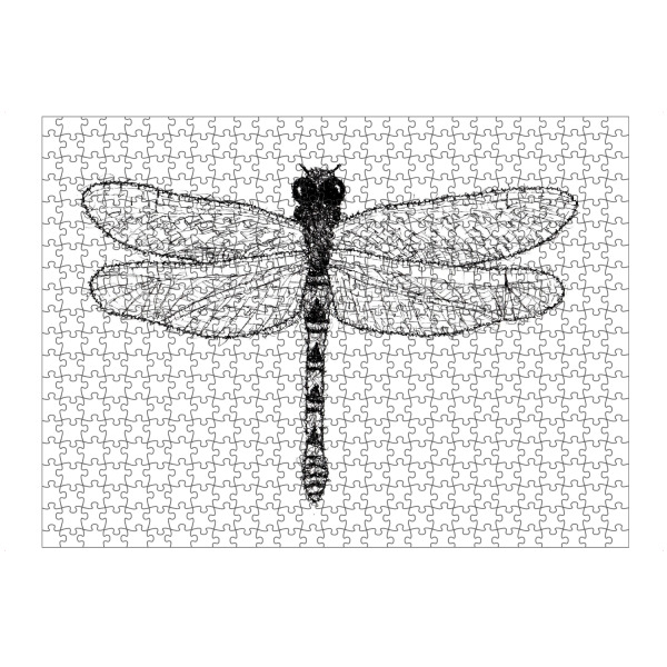 Puzzle Ravensburger "Libelle" artboxONE - Tiere,Schwarzweiß