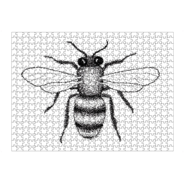 artboxONE Puzzle "Biene" artboxONE - Tiere,Schwarzweiß