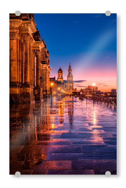 Acrylglasbild "Brühlsche Terrasse Dresden" artboxONE - Reise,Architektur,Städte / Dresden