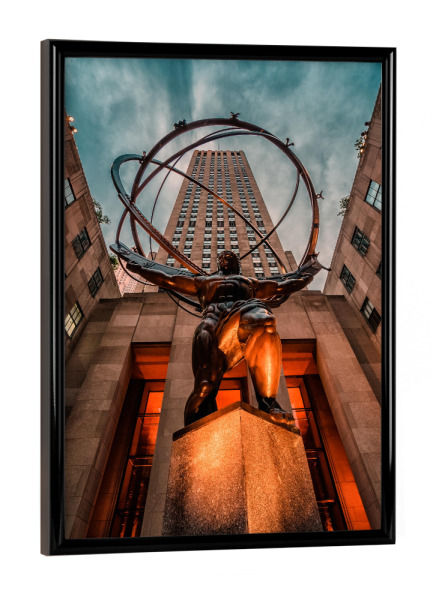 Poster mit schwarzem Rahmen "Rockefeller Center" artboxONE - Städte / New York,Architektur