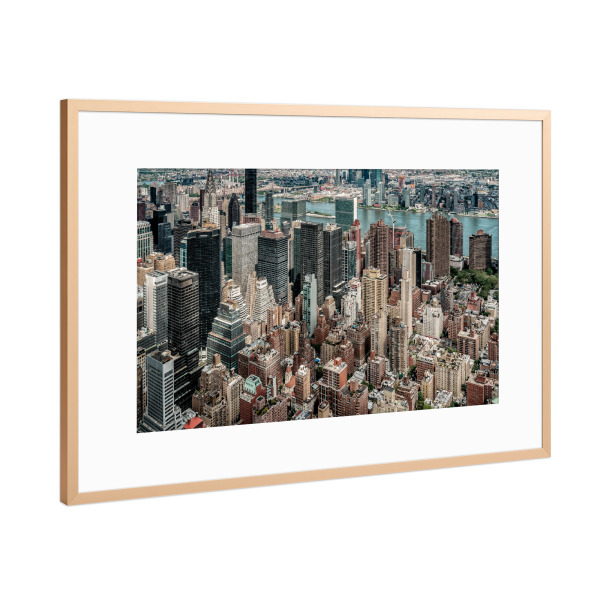Poster mit Rahmen Kupfer "Manhattan 4" artboxONE - Städte / New York,Reise,Architektur