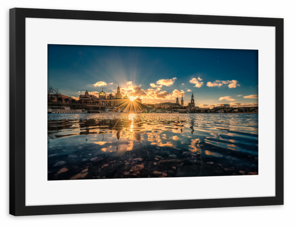 Poster mit Rahmen schwarz "Dresden 2" artboxONE - Reise,Architektur,Städte / Dresden