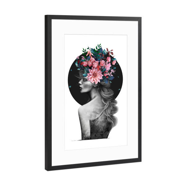 Poster mit Rahmen Schwarz (Metallic) "Spring soul" artboxONE - Natur,Floral,Menschen,Schwarzweiß,Liebe,Fashion,Für Mama