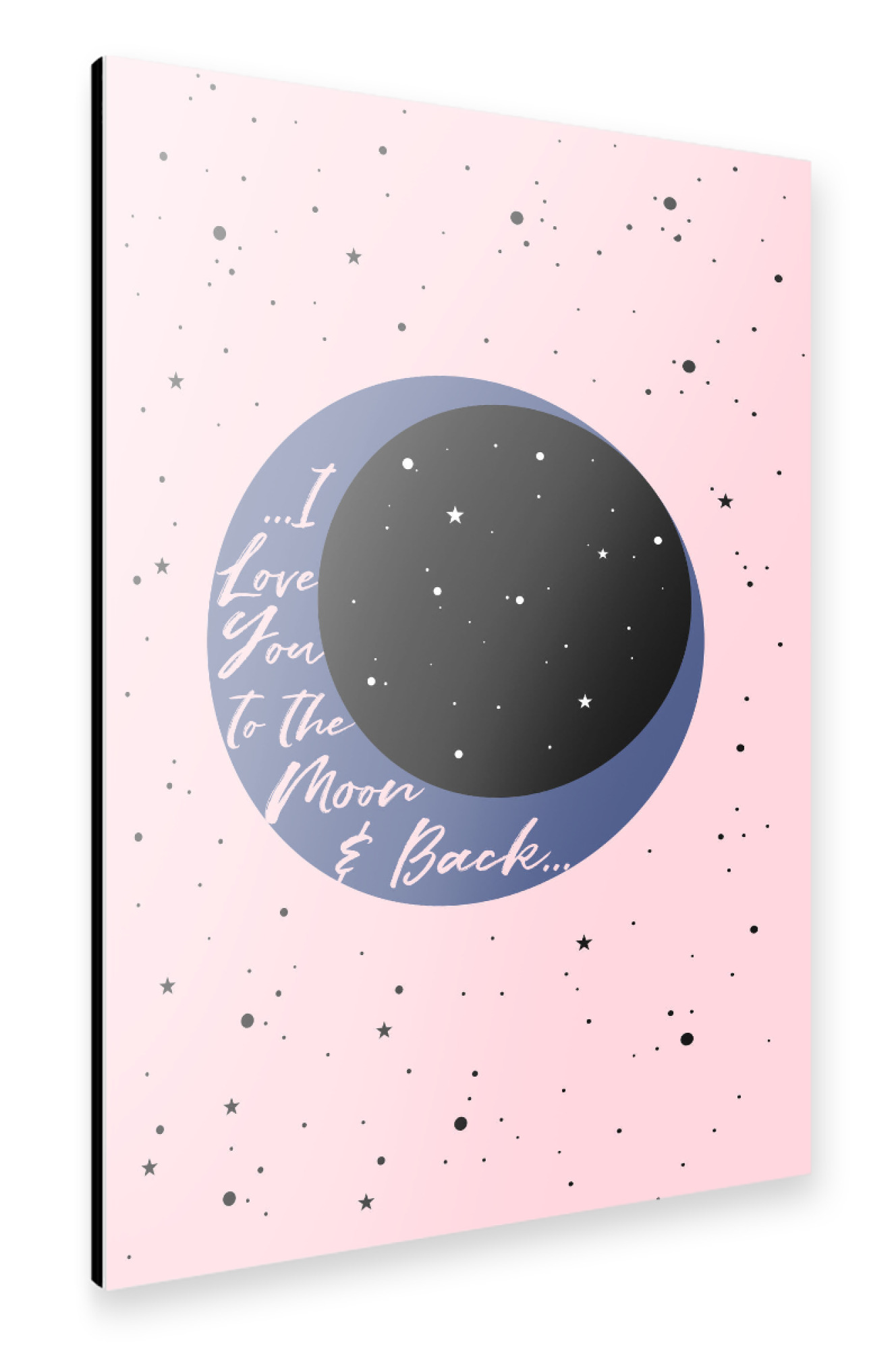 Alu-Dibond "I love you to the Moon" 30x20 cm artboxONE