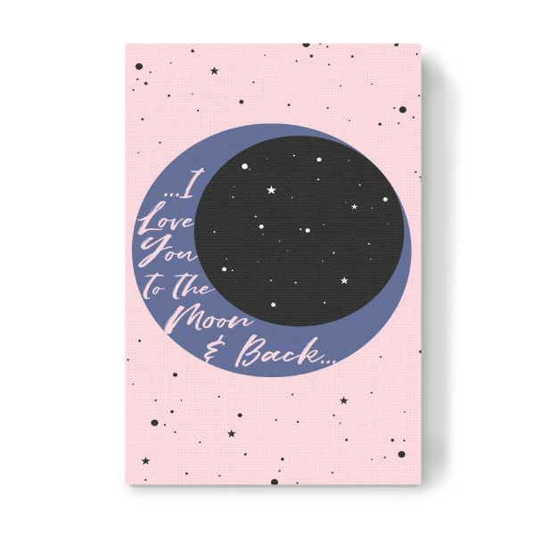 Leinwandbild "I love you to the Moon" artboxONE - Liebe,Galaxy,Lustig
