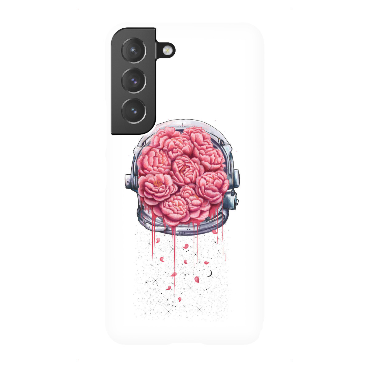 Samsung Galaxy "Cosmic peonies on white" Premium-Case Handyhülle artboxONE