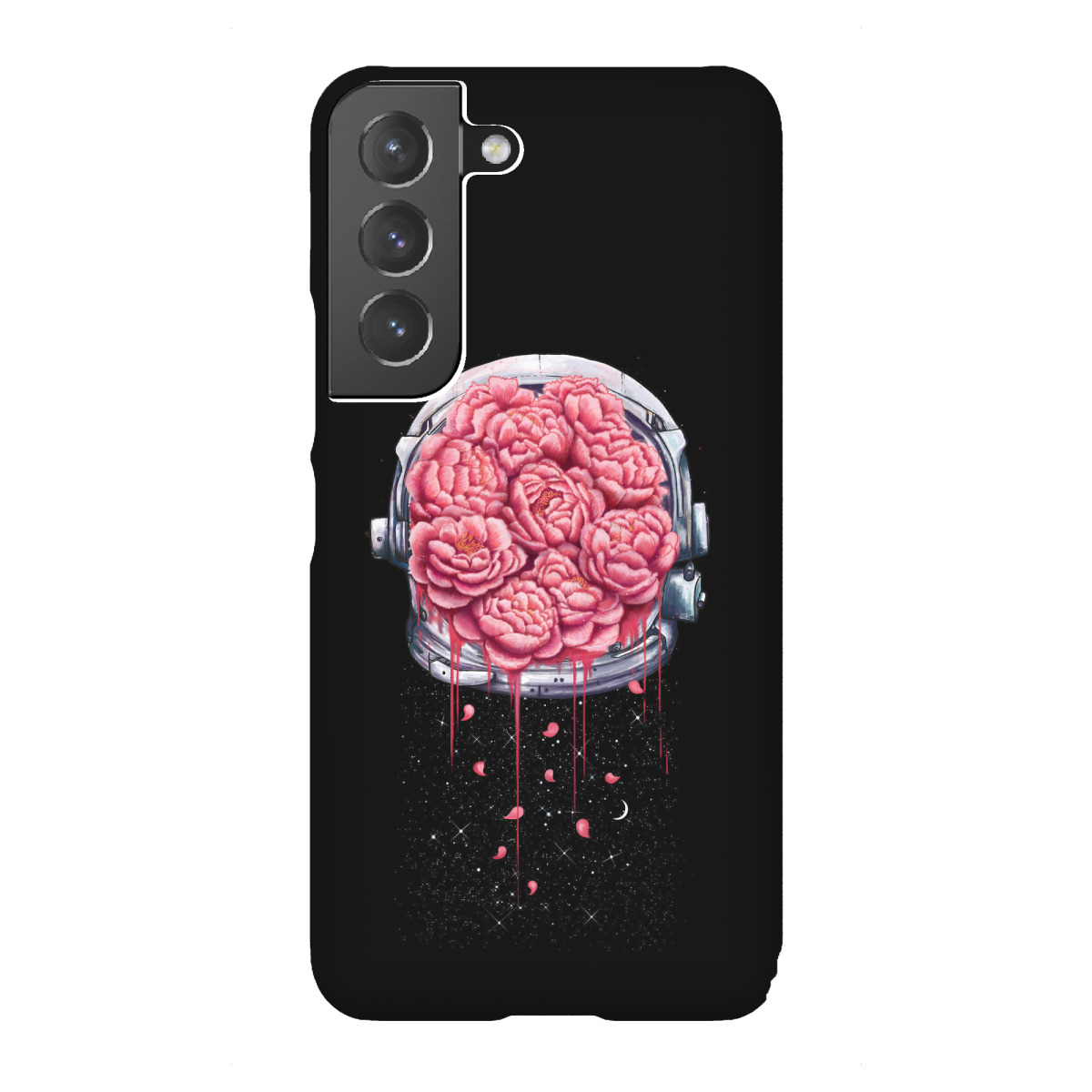 Samsung Galaxy "Cosmic peonies on black" Premium-Case Handyhülle artboxONE