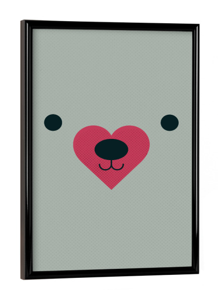Poster mit schwarzem Rahmen "Love Can Be So Simple" artboxONE - Für Kinder,Tiere,Comic,Liebe,Für Mama,Für Papa