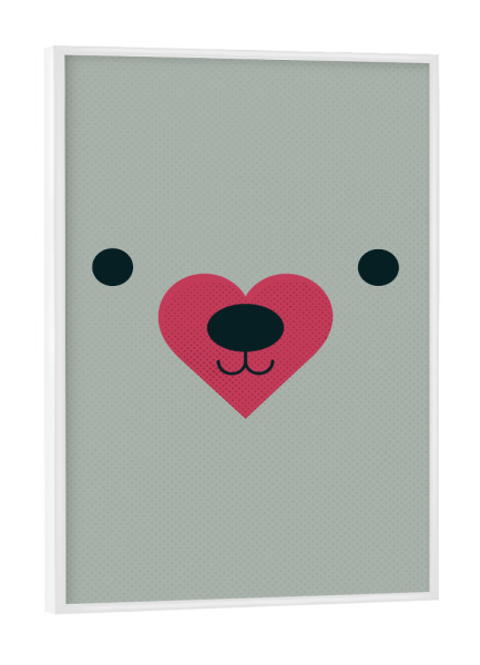 Poster mit weißem Rahmen "Love Can Be So Simple" artboxONE - Für Kinder,Tiere,Comic,Liebe,Für Mama,Für Papa