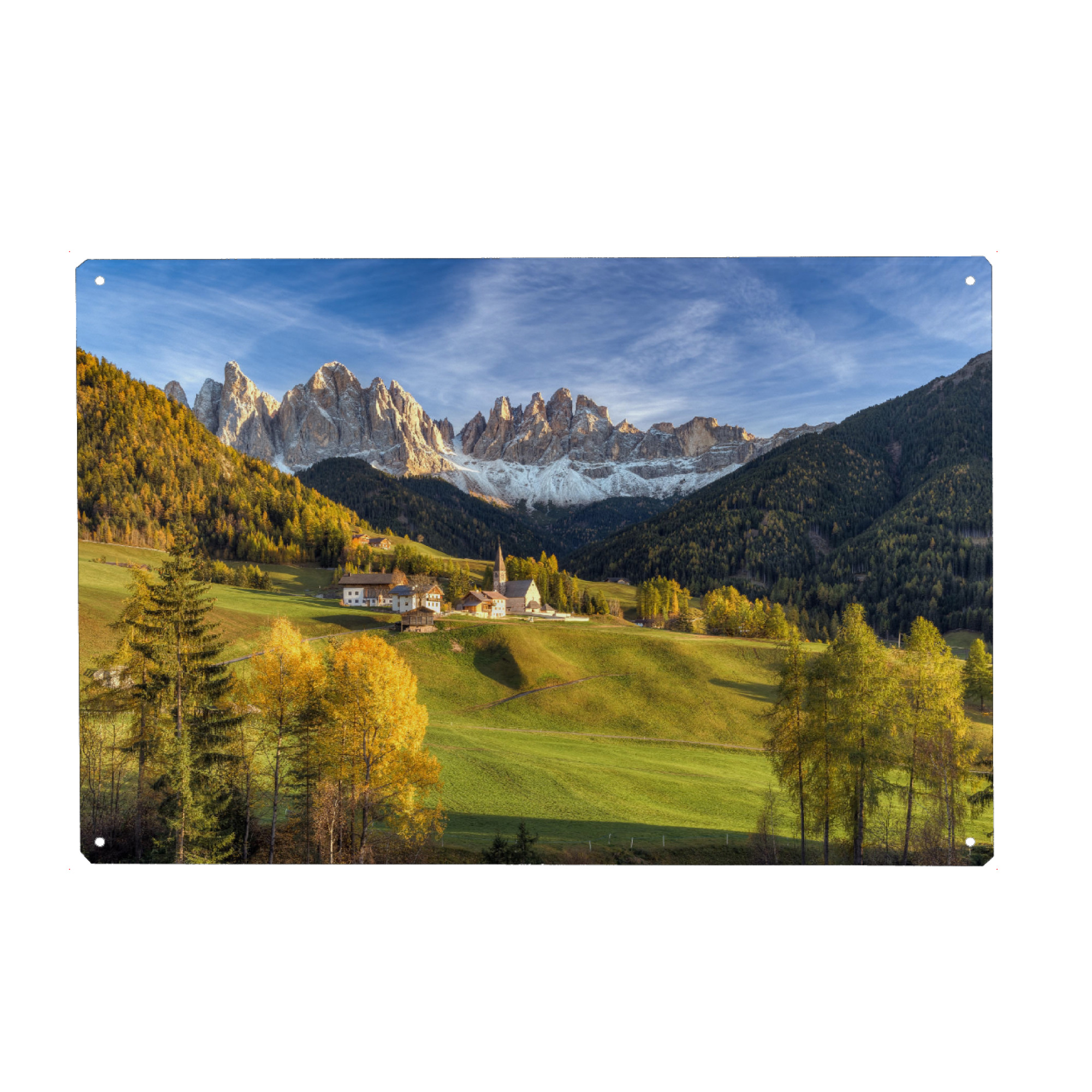 Metall Poster "Im Villnösstal in Südtirol 2" artboxONE - Natur,Reise,Reise / Länder