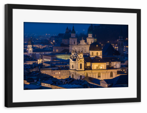 Poster mit Rahmen schwarz "Salzburg Altstadt" artboxONE - Städte,Reise