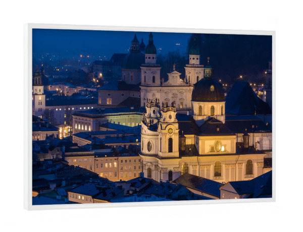 Poster mit weißem Rahmen "Salzburg Altstadt" artboxONE - Städte,Reise