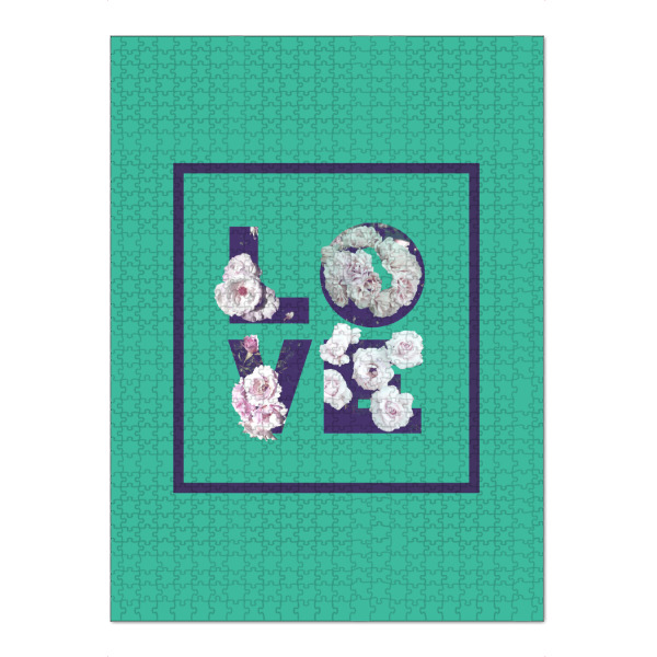 Puzzle Ravensburger "Floral Uv LOVE" artboxONE - Typografie,Natur,Floral,Liebe,Ultraviolet