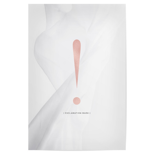 Poster "AUSRUFUNGSZEICHEN | ROSE GOLD" artboxONE - Typografie,Abstrakt,Fashion