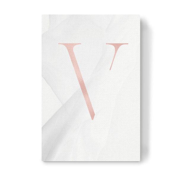 Leinwandbild "ROSE GOLD LETTER COLLECTION | V" artboxONE - Buchstaben,Buchstaben / V