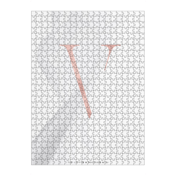 Puzzle Ravensburger "ROSE GOLD LETTER COLLECTION | V" artboxONE - Buchstaben,Buchstaben / V