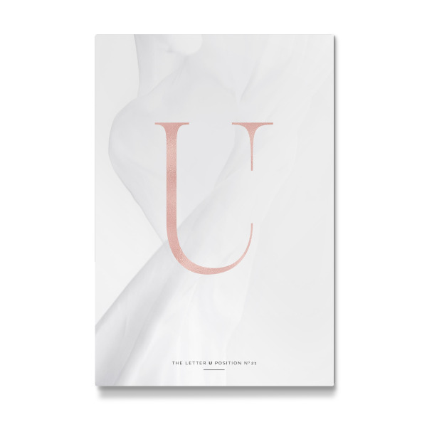 Galerie-Print "ROSE GOLD LETTER COLLECTION | U" 30x20 cm artboxONE