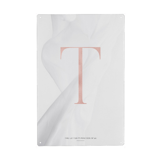 Holzbild "ROSE GOLD LETTER COLLECTION | T" artboxONE - Buchstaben,Buchstaben / T