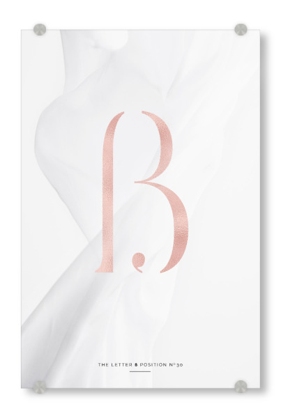 Acrylglasbild "ROSE GOLD LETTER COLLECTION | ß" artboxONE - Typografie,Abstrakt,Fashion