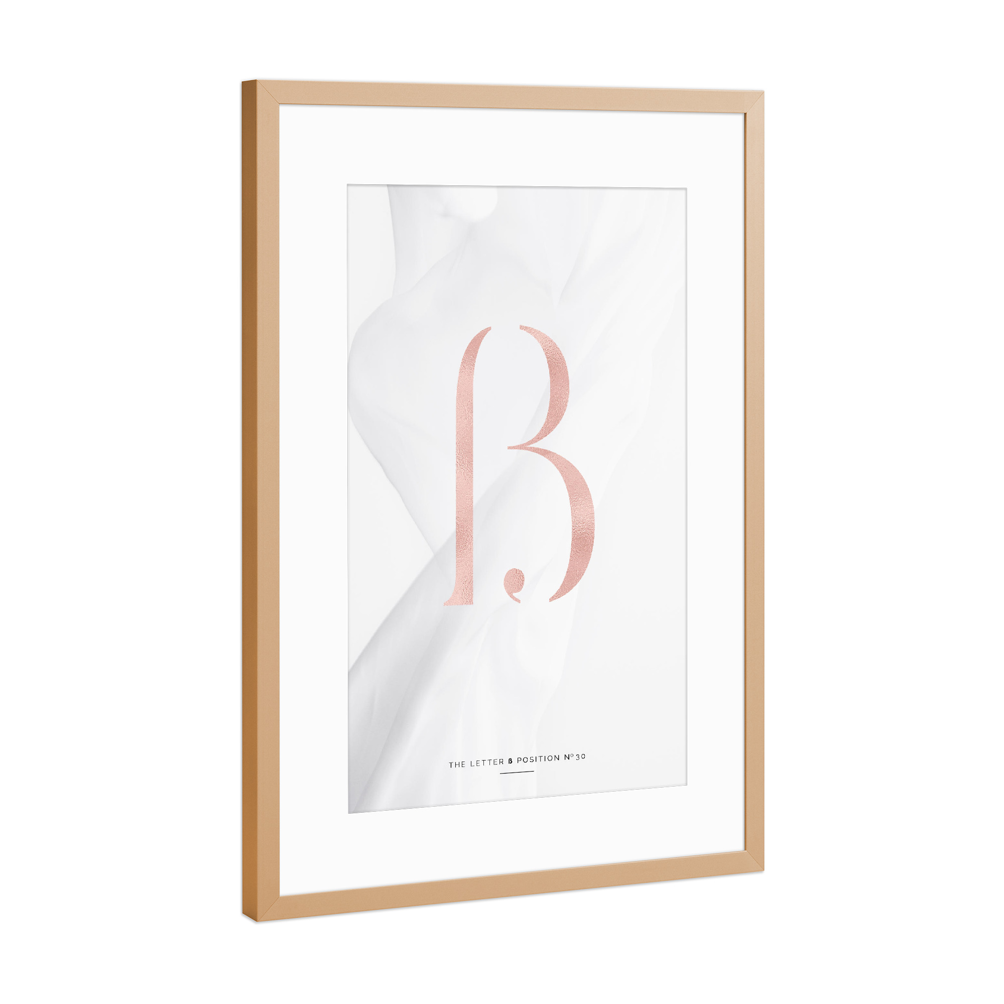 Poster mit Rahmen Kupfer "ROSE GOLD LETTER COLLECTION | ß" artboxONE - Typografie,Abstrakt,Fashion