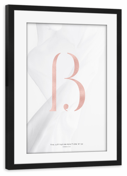 Poster mit Rahmen schwarz "ROSE GOLD LETTER COLLECTION | ß" artboxONE - Typografie,Abstrakt,Fashion