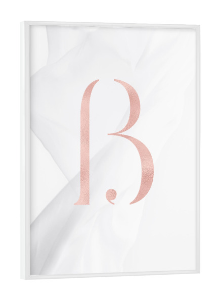 Poster mit weißem Rahmen "ROSE GOLD LETTER COLLECTION | ß" artboxONE - Typografie,Abstrakt,Fashion