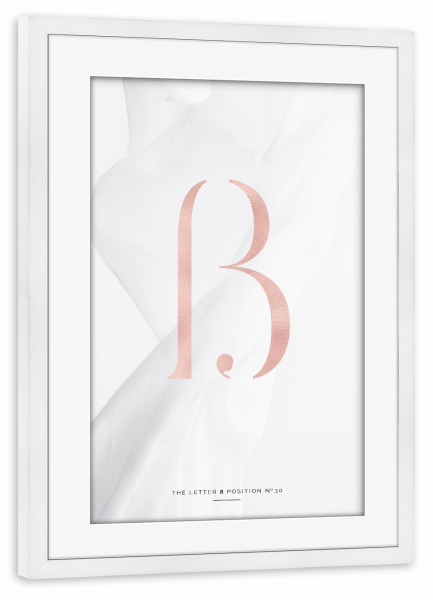 Poster mit Rahmen weiß "ROSE GOLD LETTER COLLECTION | ß" artboxONE - Typografie,Abstrakt,Fashion