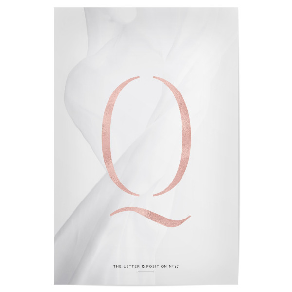 Poster "ROSE GOLD LETTER COLLECTION | Q" artboxONE - Buchstaben,Buchstaben / Q