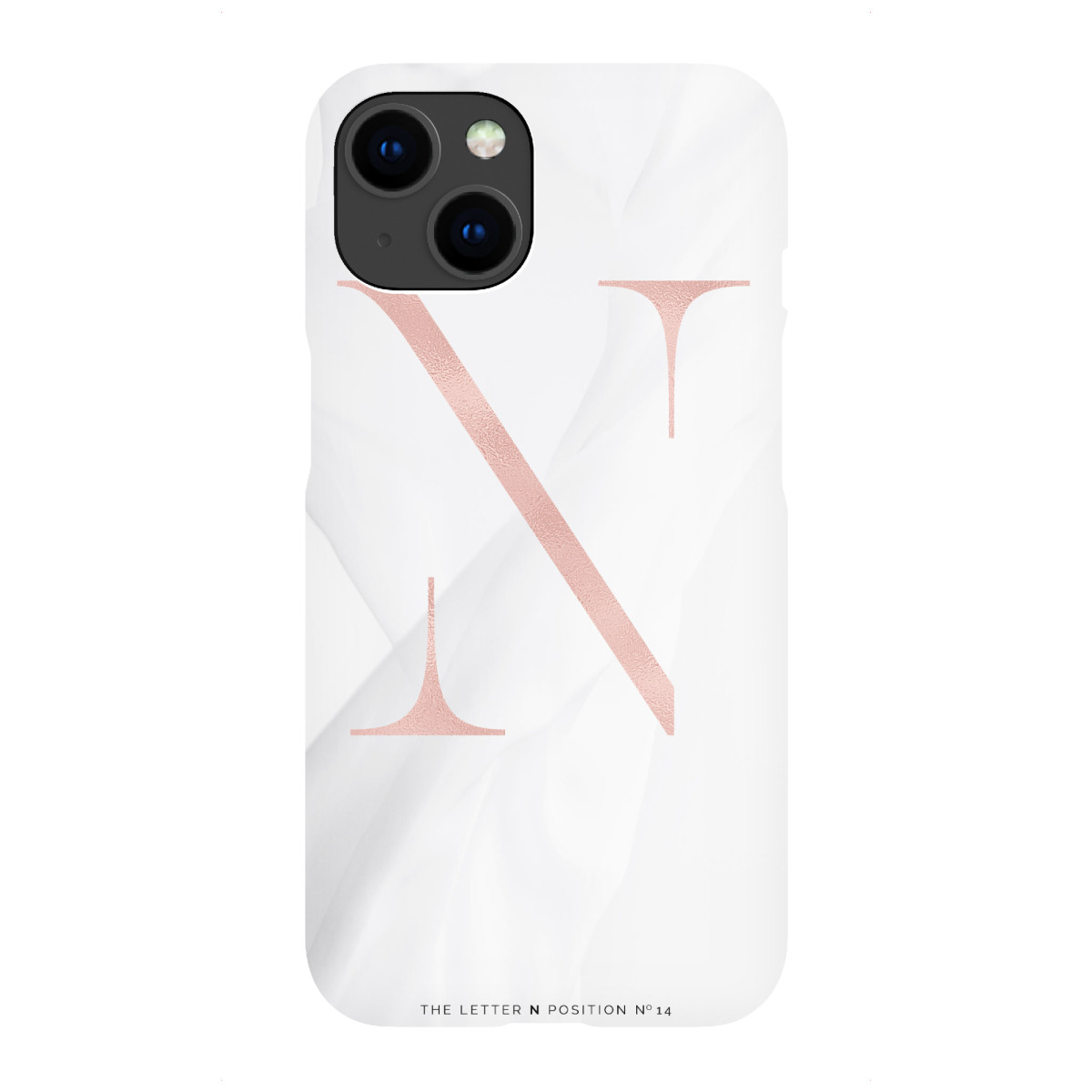 iPhone "ROSE GOLD LETTER COLLECTION | N" Premium-Case Handyhülle artboxONE