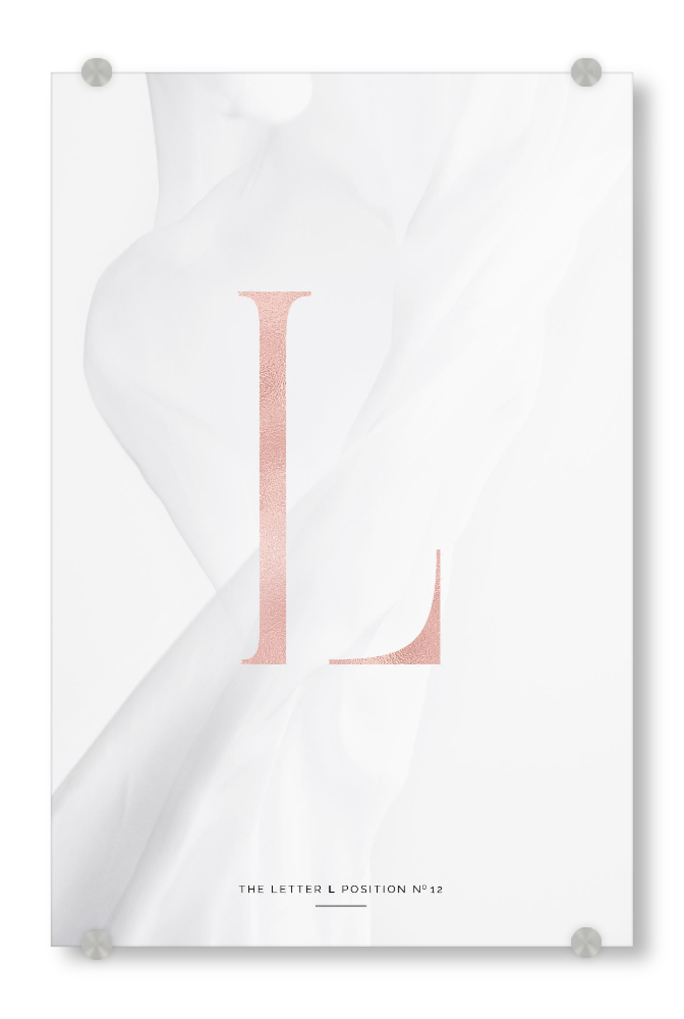 Acrylglasbild "ROSE GOLD LETTER COLLECTION | L" artboxONE - Buchstaben,Buchstaben / L