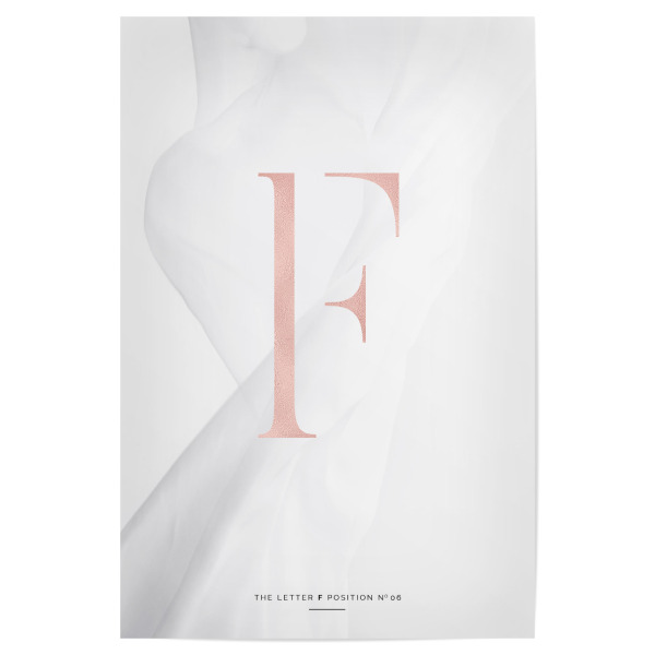 Poster "ROSE GOLD LETTER COLLECTION | F" artboxONE - Buchstaben,Buchstaben / F