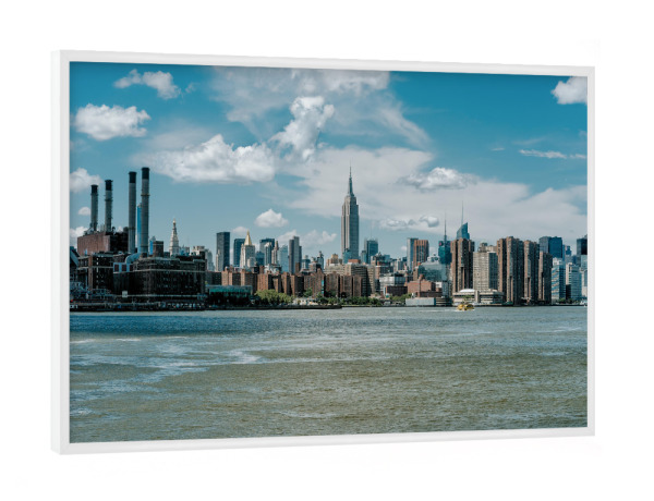 Poster mit weißem Rahmen "Manhattan Skyline" artboxONE - Städte / New York,Architektur