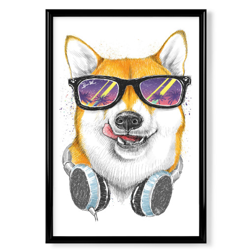 Siba inu in glasses