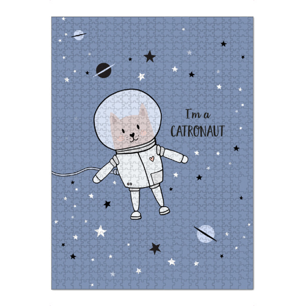 Puzzle Ravensburger "I'm a Catronaut" artboxONE - Für Kinder,Tiere,Galaxy - Cat,Katze,Astronaut,Weltall,Galaxie - Bild cat