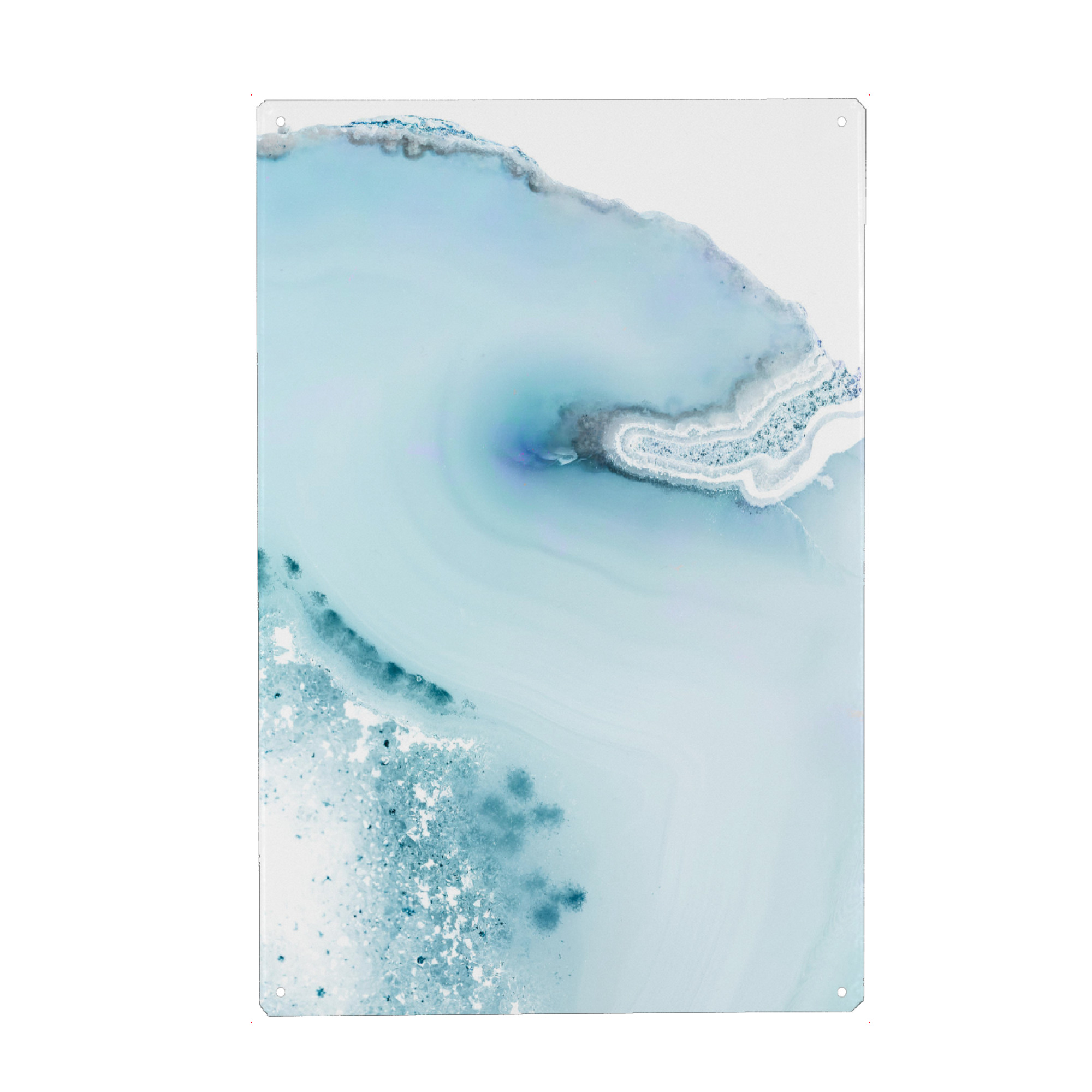 Metall Poster "Oh my Geode ! Mint No.4" artboxONE - Natur,Abstrakt,Marmor