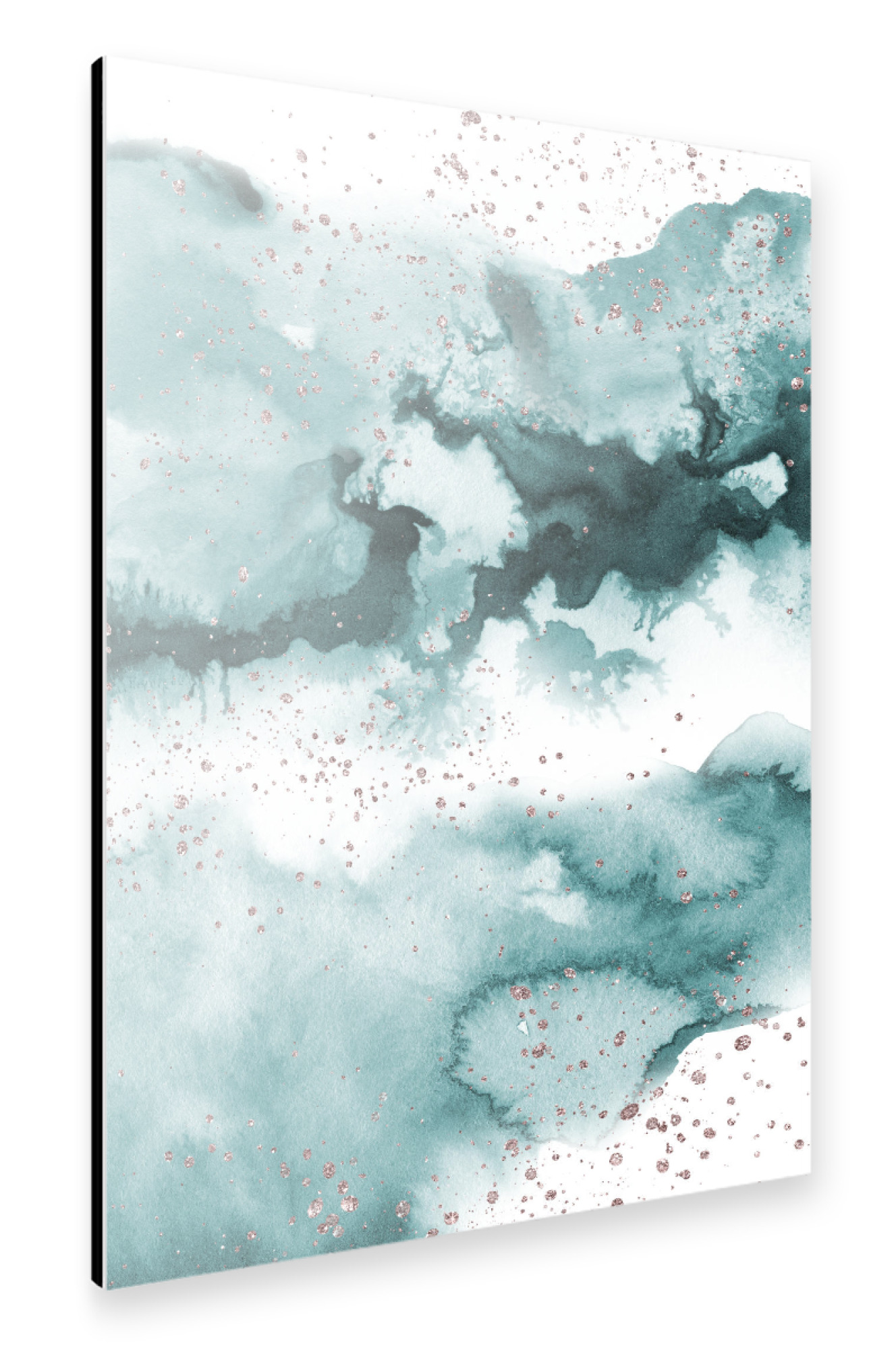 Alu-Dibond "Watercolor meets Glitter - No 6" 75x50 cm artboxONE