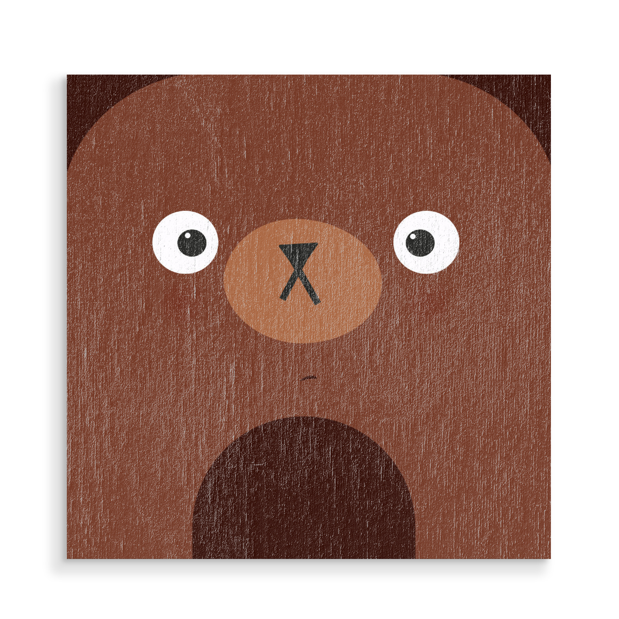 Holzbild "Animal muzzle bear" artboxONE - Für Kinder,Tiere