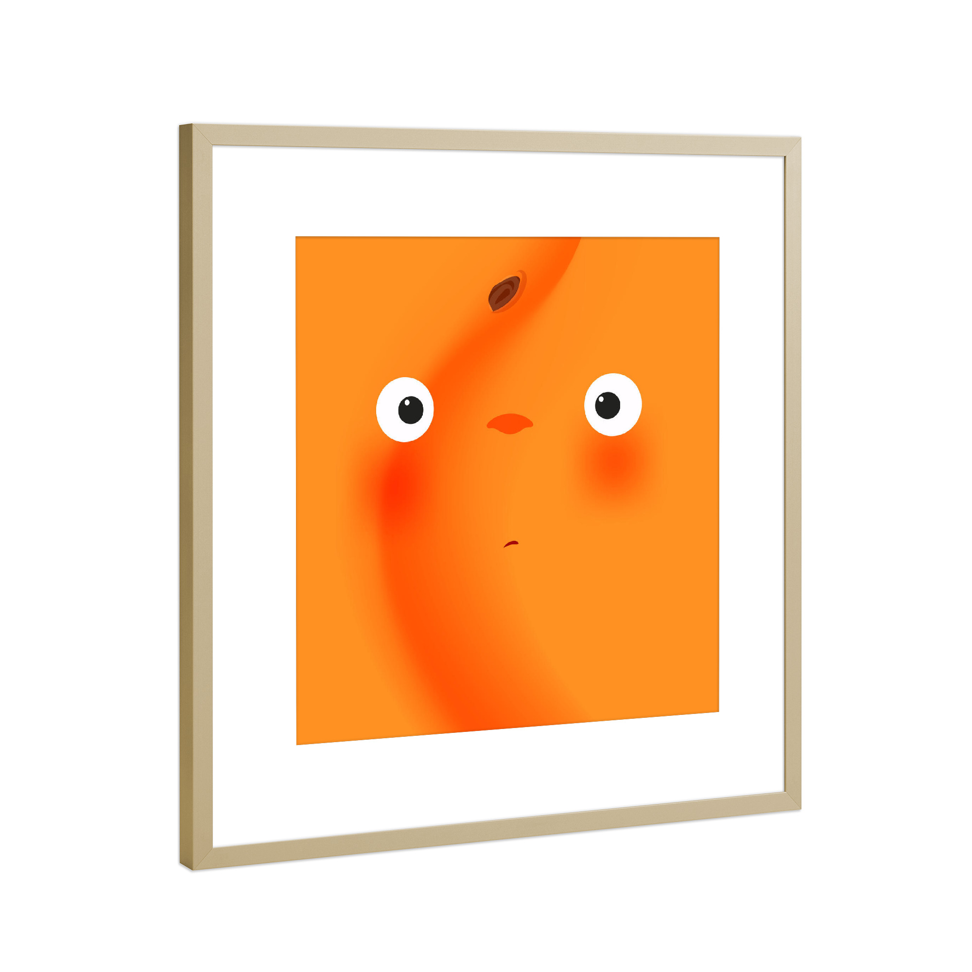 Poster mit Rahmen Gold "Fruit muzzles apricot" artboxONE - Für Kinder,Essen & Trinken,Comic,Essen & Trinken / Obst & Gemüse