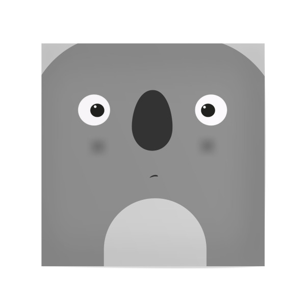 Poster 20x20 cm "Animal muzzle koala" artboxONE - Für Kinder,Tiere,Comic