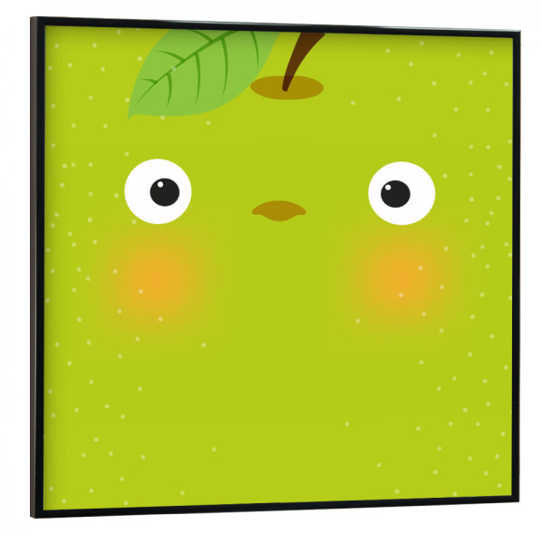 Poster mit schwarzem Rahmen 30x30 cm "Fruit muzzles pear" artboxONE - Für Kinder,Essen & Trinken,Comic,Essen & Trinken / Obst & Gemüse