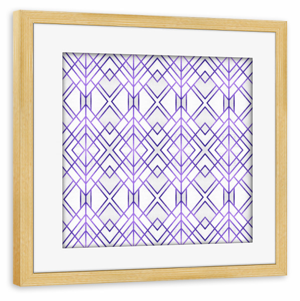 Poster mit Rahmen kiefer "Ultraviolet Geo" artboxONE - Abstrakt,Geometrie,Ultraviolet