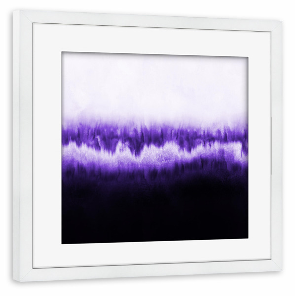 Poster mit Rahmen weiß "Ultraviolet Forest" artboxONE - Abstrakt,Ultraviolet - Abstract,Paint,Painting,Dream,Dreamy,Ultraviolet,Purple,Minimal,Simple