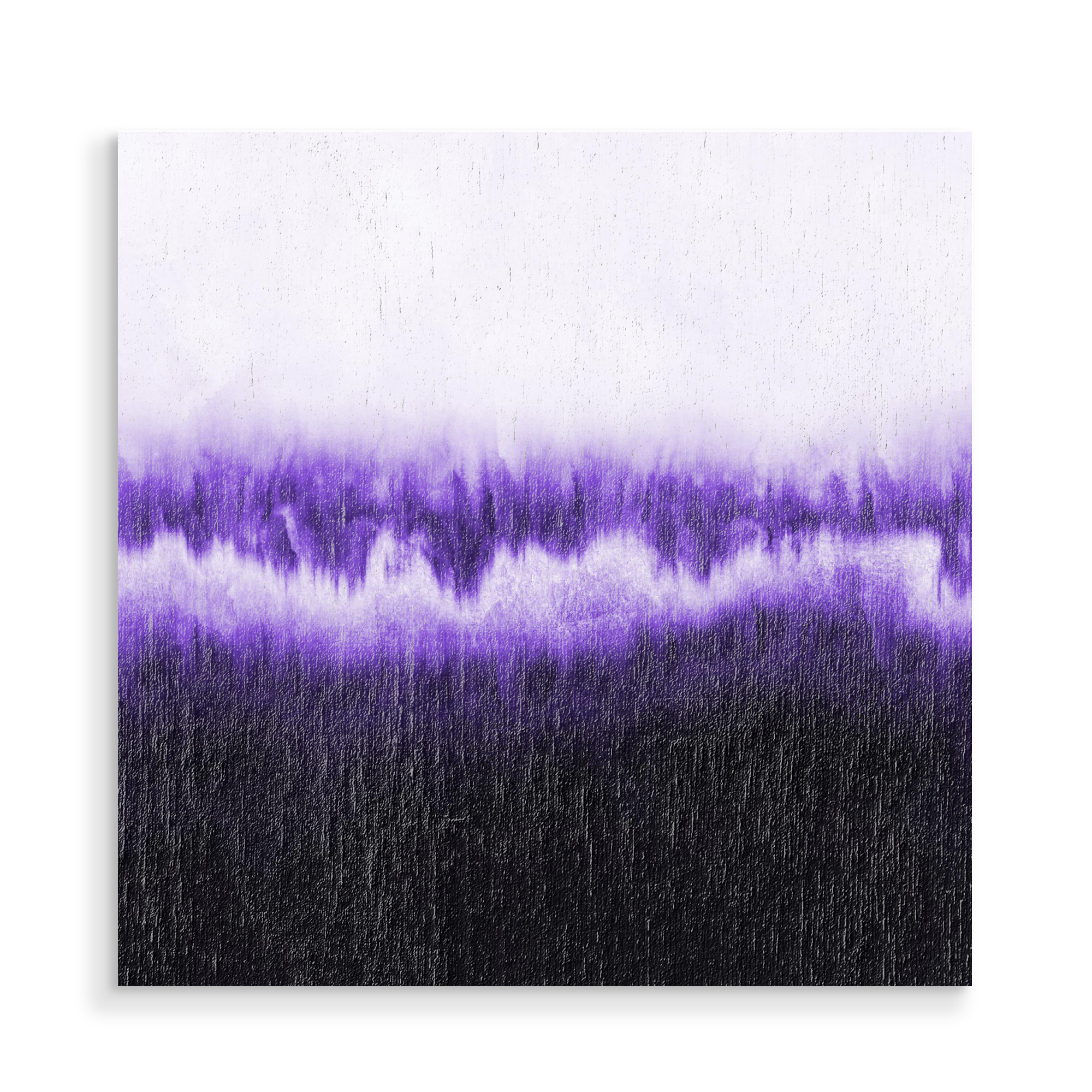 Holzbild "Ultraviolet Forest" artboxONE - Abstrakt,Ultraviolet - Abstract,Paint,Painting,Dream,Dreamy,Ultraviolet,Purple,Minimal,Simple